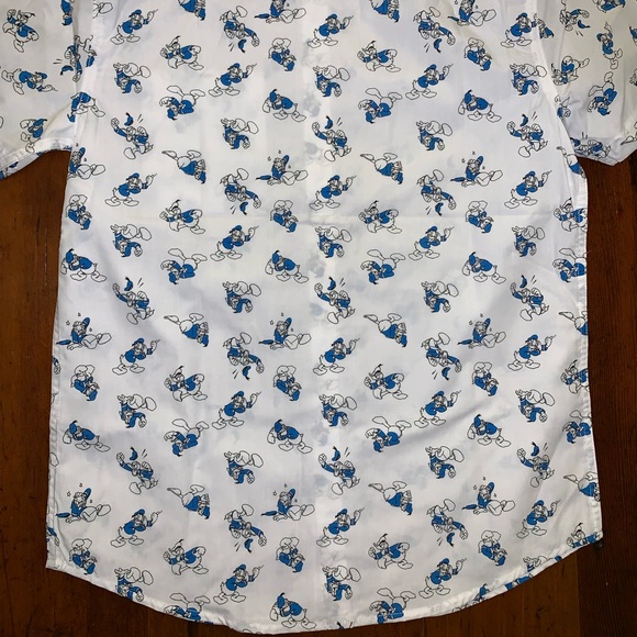 DISNEY Donald Duck S/S Button Front Down Shirt - Picture 4 of 4